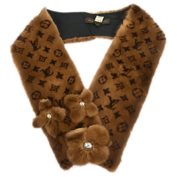 Louis Vuitton Monogram Mink Flower Echarpe Shawl Stole - Picture 1 of 5